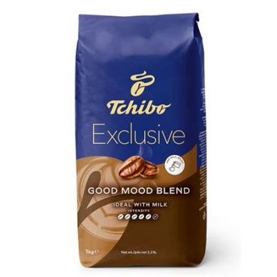 Kávé, pörkölt, szemes, 1000 g, TCHIBO "Exclusive Good Mood Blend"