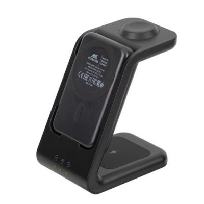 Töltőállomás, vezeték nélküli, mágneses, 5000mAh, RIVACASE "VA4917"