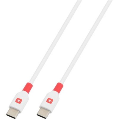 Töltőkábel, USB-C/USB-C, gyorstöltés, 1,2m, SKROSS, fehér