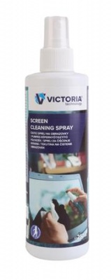 Tisztítófolyadék, képernyőhöz, antisztatikus, pumpás, 250 ml, VICTORIA TECHNOLOGY