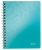 Spirálfüzet, A5, kockás, 80 lap, LEITZ "Wow", jégkék