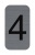 Információs tábla, öntapadó, 2,5x4,4 cm, alumíniumhatású, EXACOMPTA, 4-es