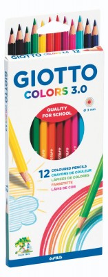 Színes ceruza 12 db-os Giotto Colors 3.0 hatszögletű