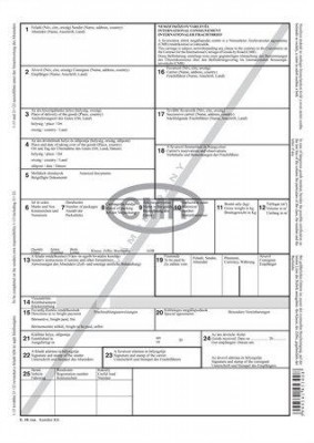 Nyomtatvány, nemzetközi fuvarlevél, 4 példány, A4, VICTORIA "CMR", 1 db
